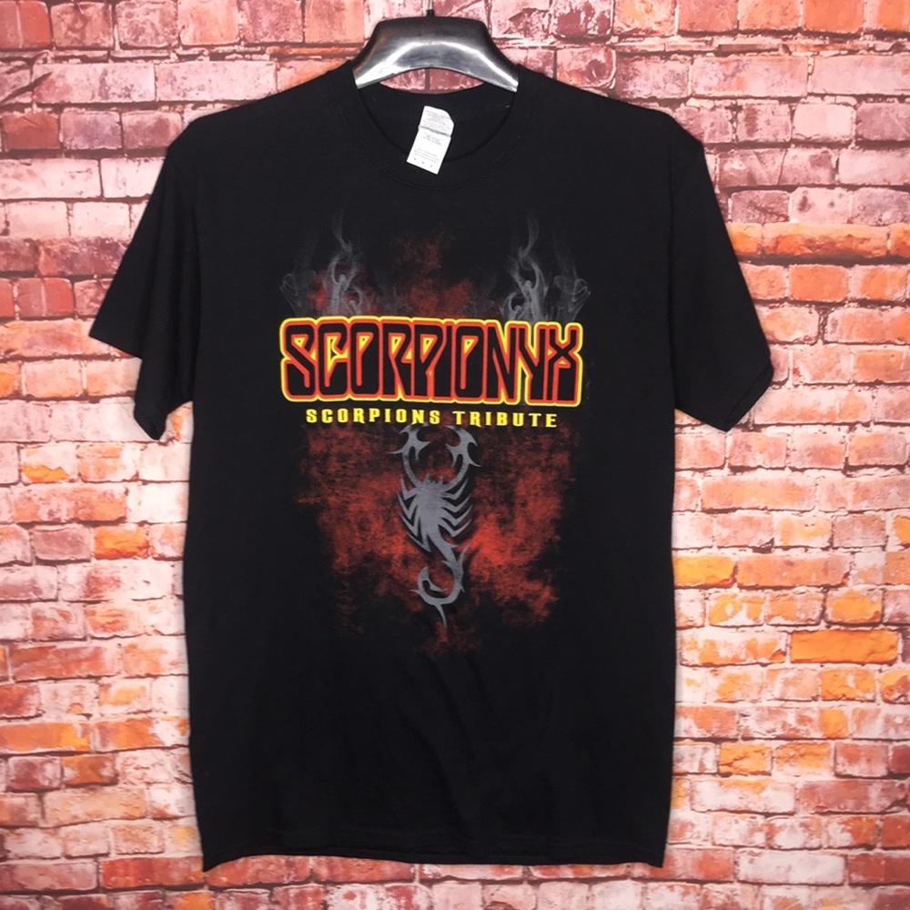 Vintage Scorpion Tribute Band Black Graphic Band Tee